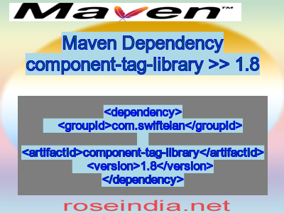 Maven dependency of component-tag-library version 1.8