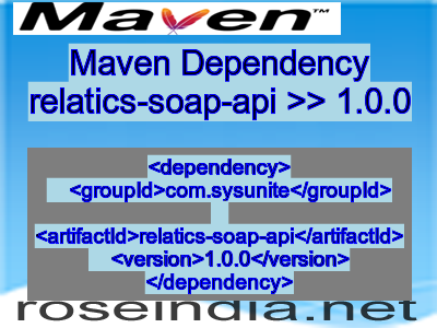 Maven dependency of relatics-soap-api version 1.0.0
