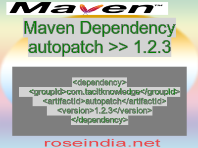 Maven dependency of autopatch version 1.2.3