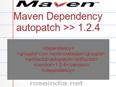 Maven dependency of autopatch version 1.2.4
