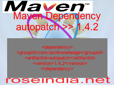 Maven dependency of autopatch version 1.4.2