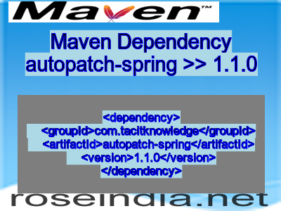 Maven dependency of autopatch-spring version 1.1.0