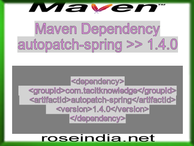 Maven dependency of autopatch-spring version 1.4.0
