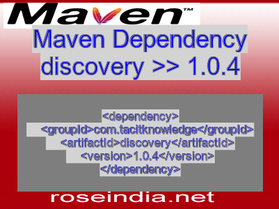Maven dependency of discovery version 1.0.4