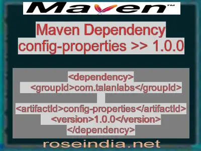 Maven dependency of config-properties version 1.0.0