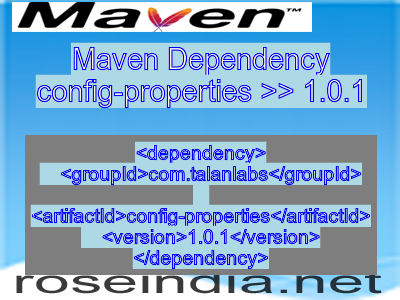Maven dependency of config-properties version 1.0.1