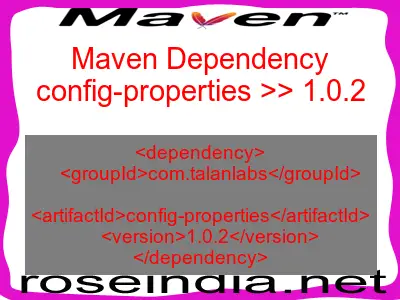 Maven dependency of config-properties version 1.0.2