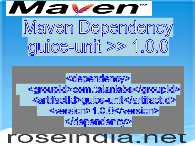 Maven dependency of guice-unit version 1.0.0
