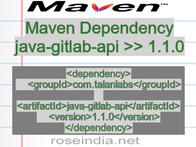 Maven dependency of java-gitlab-api version 1.1.0