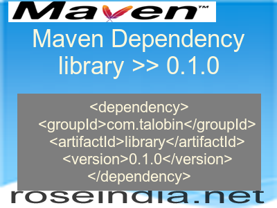 Maven dependency of library version 0.1.0