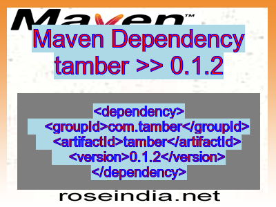 Maven dependency of tamber version 0.1.2
