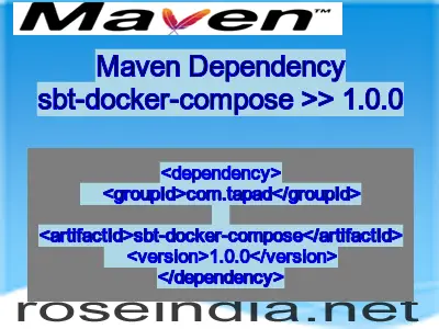 Maven dependency of sbt-docker-compose version 1.0.0