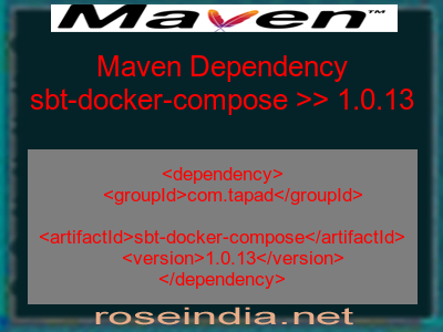 Maven dependency of sbt-docker-compose version 1.0.13