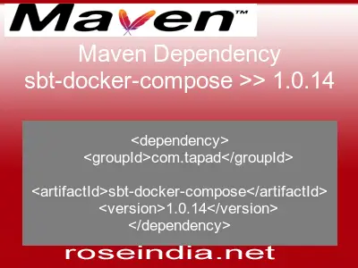 Maven dependency of sbt-docker-compose version 1.0.14