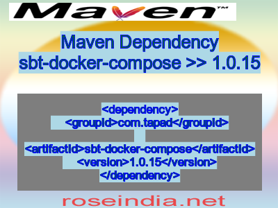 Maven dependency of sbt-docker-compose version 1.0.15