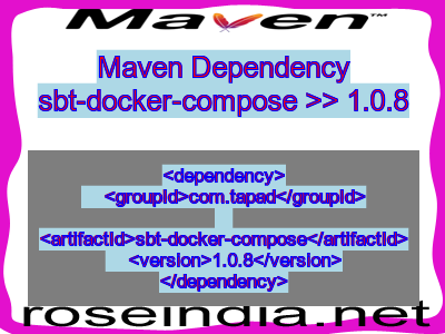 Maven dependency of sbt-docker-compose version 1.0.8