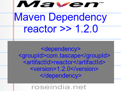 Maven dependency of reactor version 1.2.0