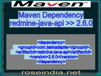 Maven dependency of redmine-java-api version 2.6.0