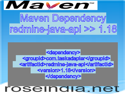 Maven dependency of redmine-java-api version 1.18