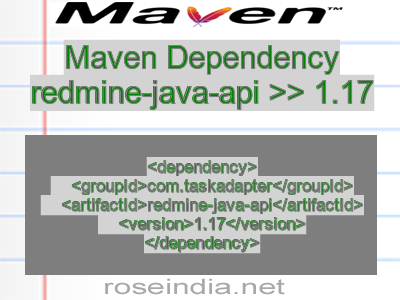 Maven dependency of redmine-java-api version 1.17