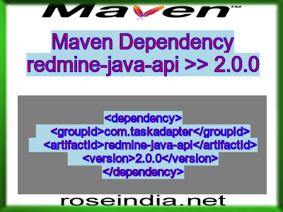 Maven dependency of redmine-java-api version 2.0.0
