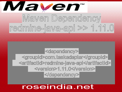 Maven dependency of redmine-java-api version 1.11.0
