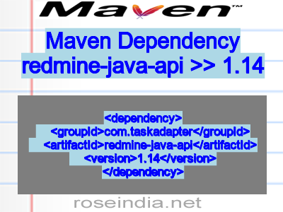 Maven dependency of redmine-java-api version 1.14
