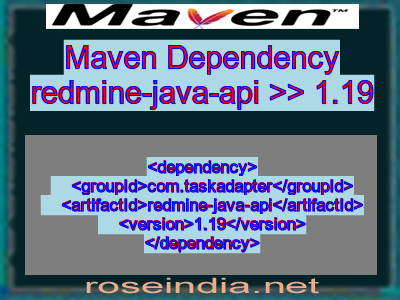 Maven dependency of redmine-java-api version 1.19
