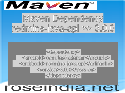 Maven dependency of redmine-java-api version 3.0.0