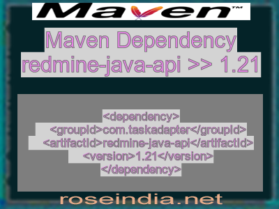 Maven dependency of redmine-java-api version 1.21
