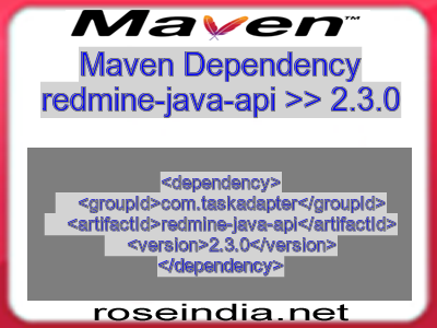 Maven dependency of redmine-java-api version 2.3.0