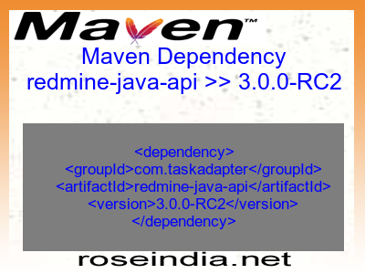 Maven dependency of redmine-java-api version 3.0.0-RC2