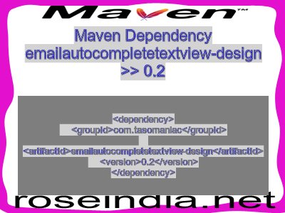 Maven dependency of emailautocompletetextview-design version 0.2
