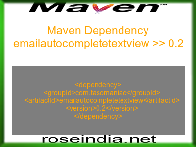 Maven dependency of emailautocompletetextview version 0.2
