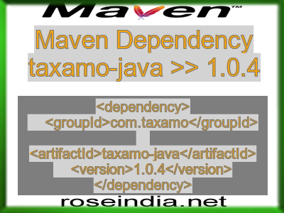 Maven dependency of taxamo-java version 1.0.4