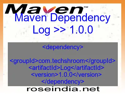 Maven dependency of Log version 1.0.0