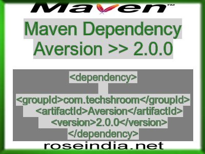 Maven dependency of Aversion version 2.0.0