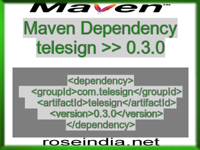 Maven dependency of telesign version 0.3.0