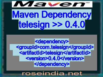 Maven dependency of telesign version 0.4.0