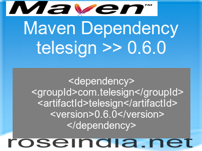 Maven dependency of telesign version 0.6.0