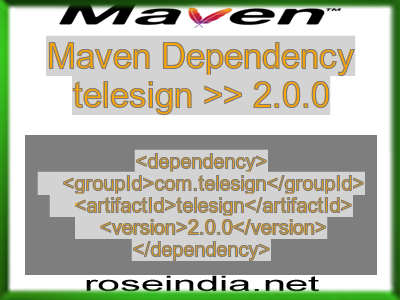 Maven dependency of telesign version 2.0.0