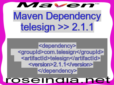 Maven dependency of telesign version 2.1.1