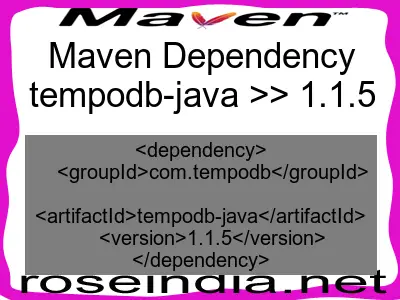 Maven dependency of tempodb-java version 1.1.5