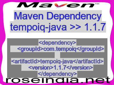Maven dependency of tempoiq-java version 1.1.7
