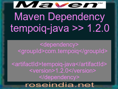 Maven dependency of tempoiq-java version 1.2.0