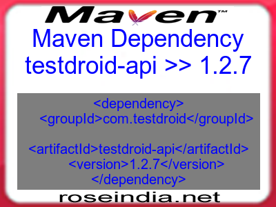 Maven dependency of testdroid-api version 1.2.7