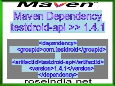 Maven dependency of testdroid-api version 1.4.1