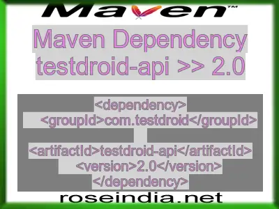 Maven dependency of testdroid-api version 2.0