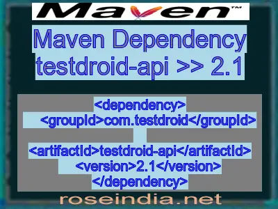 Maven dependency of testdroid-api version 2.1