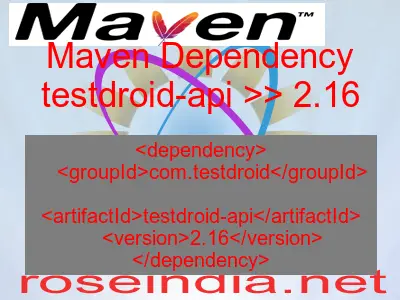 Maven dependency of testdroid-api version 2.16